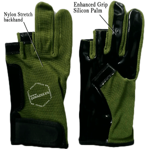 A0407a001 Parkour Sports Gloves - Green Accented Pair