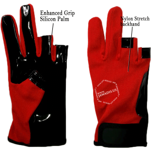 A0416a001 Close-Up of Black Silicone Grip on Parkour Gloves