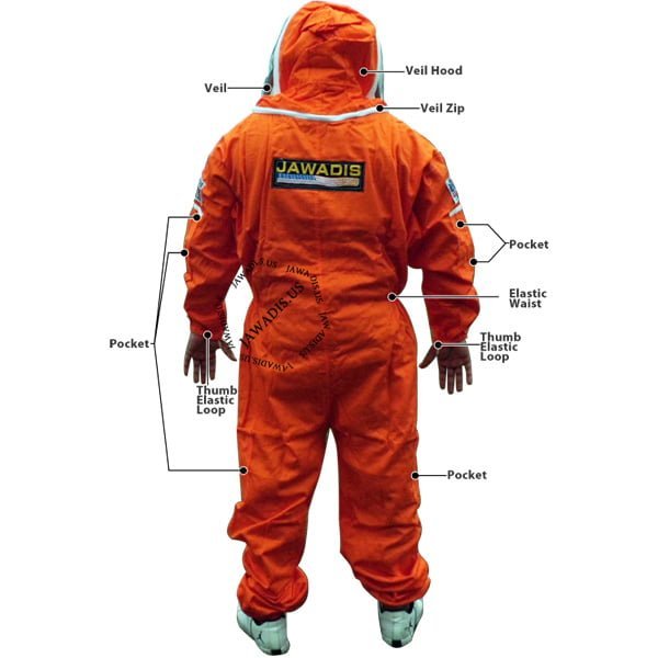 Elastic wrist and ankle bands of Jawadis beekeeping suit for snug fit