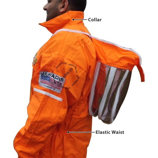 Jawadis Adult Beekeeper Full Bee Suit with secure elastic loops at ankles