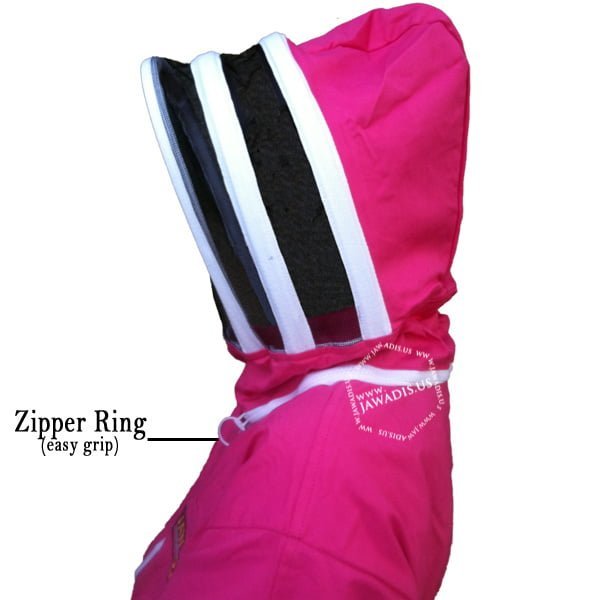 Heavy cotton fabric texture of Jawadis fuchsia bee keeper costume