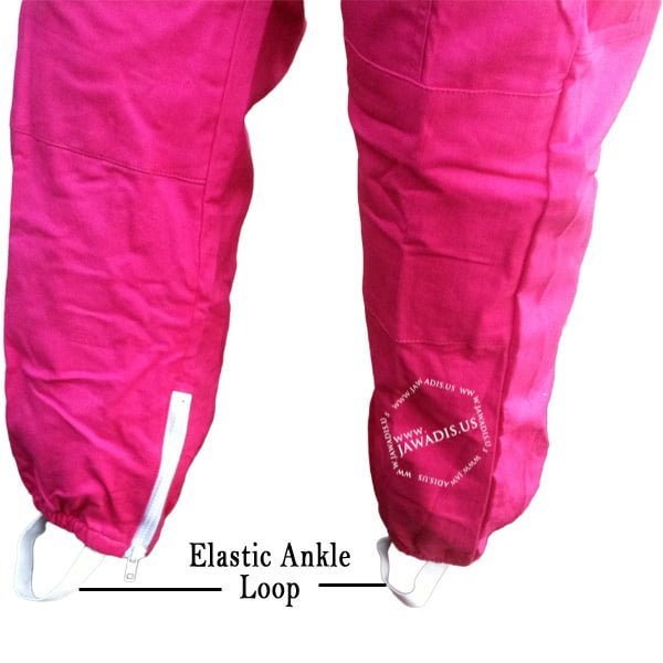 Jawadis Fuchsia Beekeeper Suit ankle zipper and elastic detail
