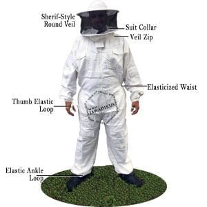 Jawadis Full Bee Keeper Outfit with Removable Sheriff-Style Veil – Front View