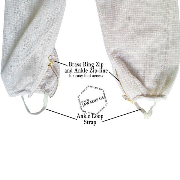 Jawadis Beekeeper Suit – Elastic Ankle Bands & Loops