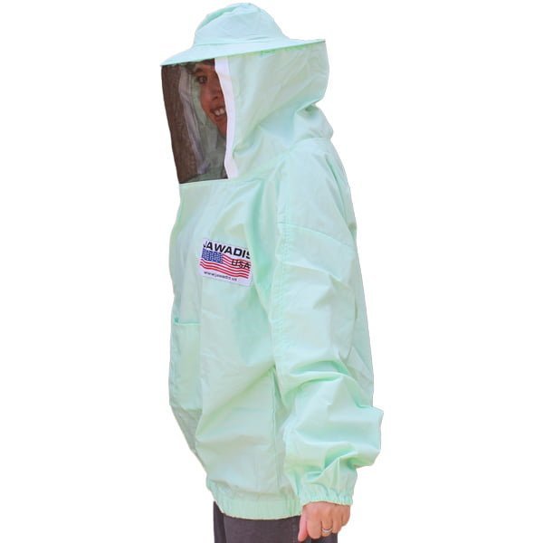 Beekeeper Pullover Jacket with Veil - Premium Cotton, Unisex Design | Perfect for Beekeeping, Gardening, and Pest Control | Solid Green Comfort 🐝 - Image 2