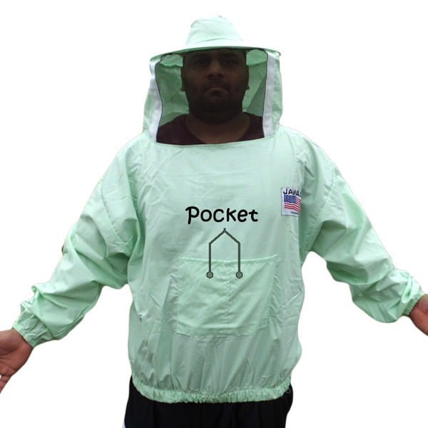 Beekeeper Pullover Jacket with Veil - Premium Cotton, Unisex Design | Perfect for Beekeeping, Gardening, and Pest Control | Solid Green Comfort 🐝 - Image 3