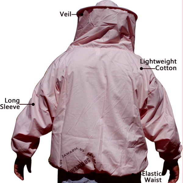 Pink Beekeeper Pullover Jacket – Stylish & Protective Unisex Design for Beekeeping, Pest Control, and Animal Handling in Gardens - Image 5