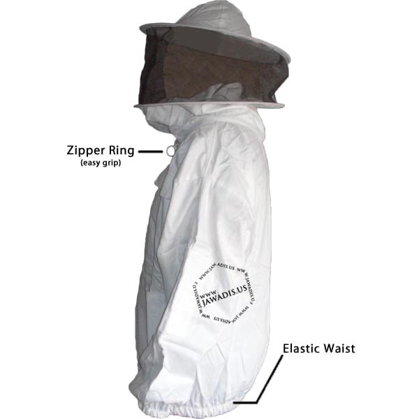 Cotton Beekeeper Zip-Up Jacket with Removable Veil - Protect & Garden Safely | White Sheriff Style - Sizes for Ultimate Safety - Image 2