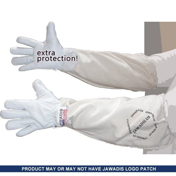 Premium White Cowhide Leather Gardener's Beekeeper Gloves: Ultimate Protection & Comfort - Image 7