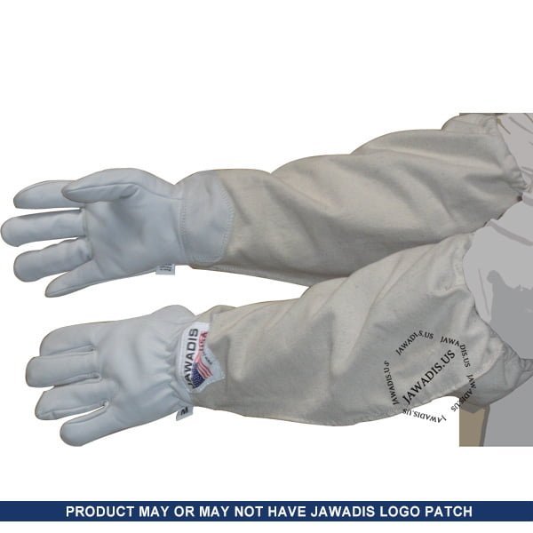 Premium White Cowhide Leather Gardener's Beekeeper Gloves: Ultimate Protection & Comfort - Image 5