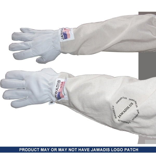 Premium White Cowhide Leather Gardener's Beekeeper Gloves: Ultimate Protection & Comfort - Image 3