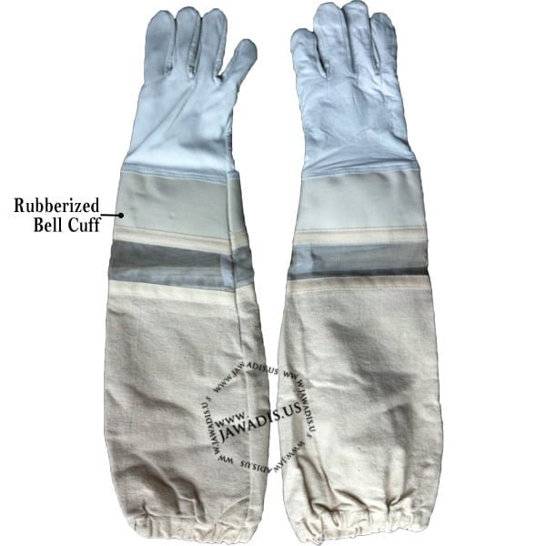 Premium Ventilated Cowhide Gloves for Beekeeping and Gardening - White - Image 2