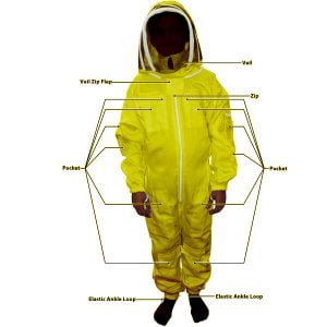 Children's Beekeeper Suit with Zippered Veil - Yellow Garden Smock for Fun Activities | Stinger Protection & Easy Wear | Shop Now!