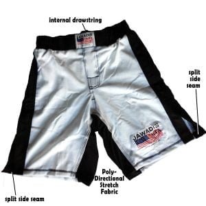A3517a001 Jawadis White Mma Grappling Kickboxing Shorts A