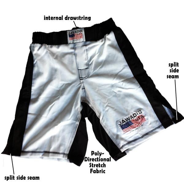 A3517a001 Jawadis White Mma Grappling Kickboxing Shorts A