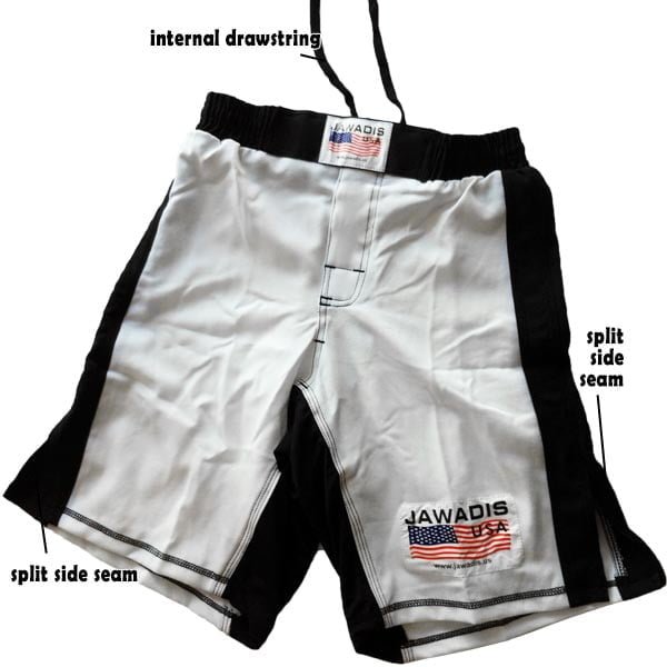 A3517a001 Jawadis White Mma Grappling Kickboxing Shorts C