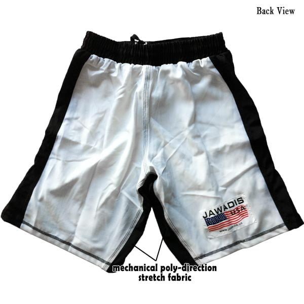 A3517a001 Jawadis White Mma Grappling Kickboxing Shorts H