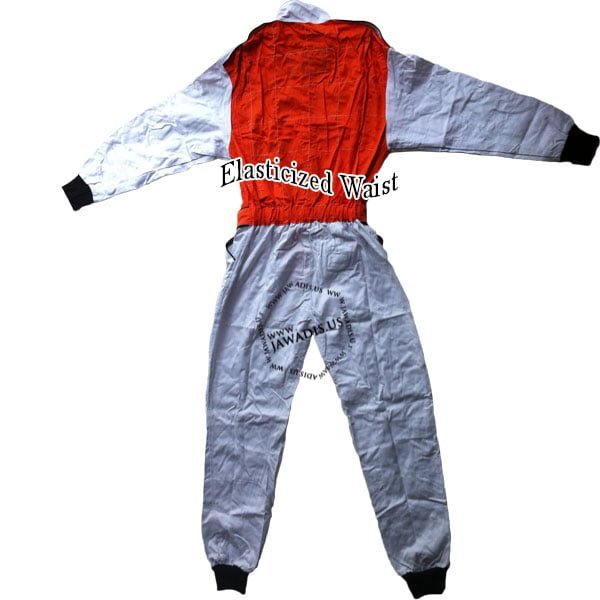 A4117j001 Jawadis Orange White Karting Racing Overall B