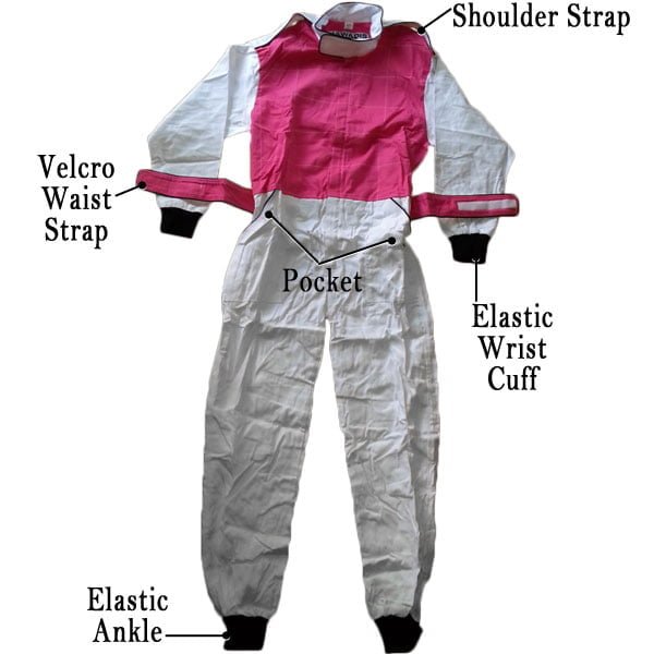 A4117k001 Jawadis Pink White Car Racing Suit A